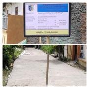 Proyek Betonisasi yang di kerjakan CV Sumur Agung dari Dana APBD Diduga asal asalan 