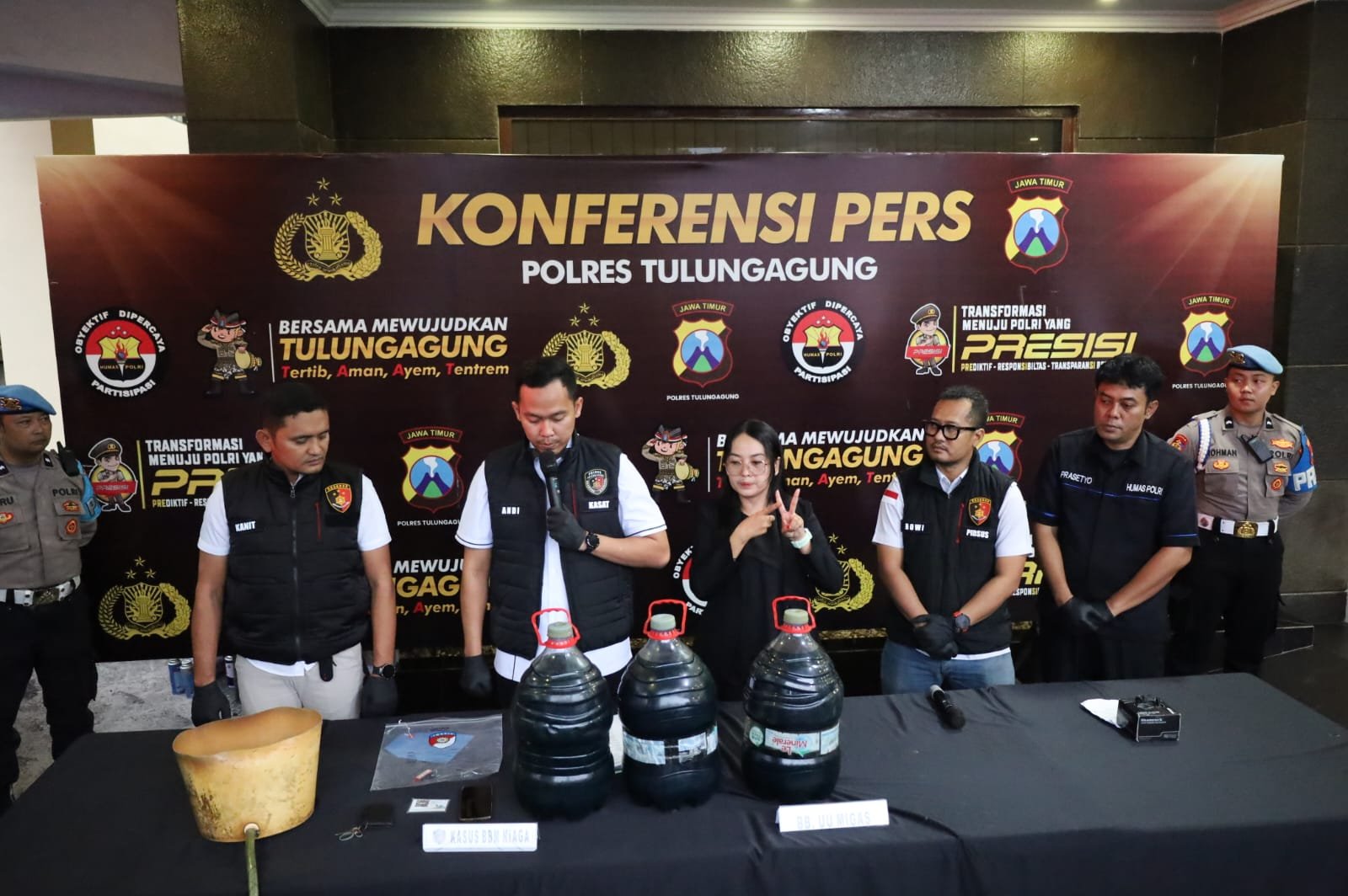 Satreskrim Polres Tulungagung Ungkap Kasus Penyalahgunaan Pengangkutan dan Niaga BBM Subsidi Jenis P