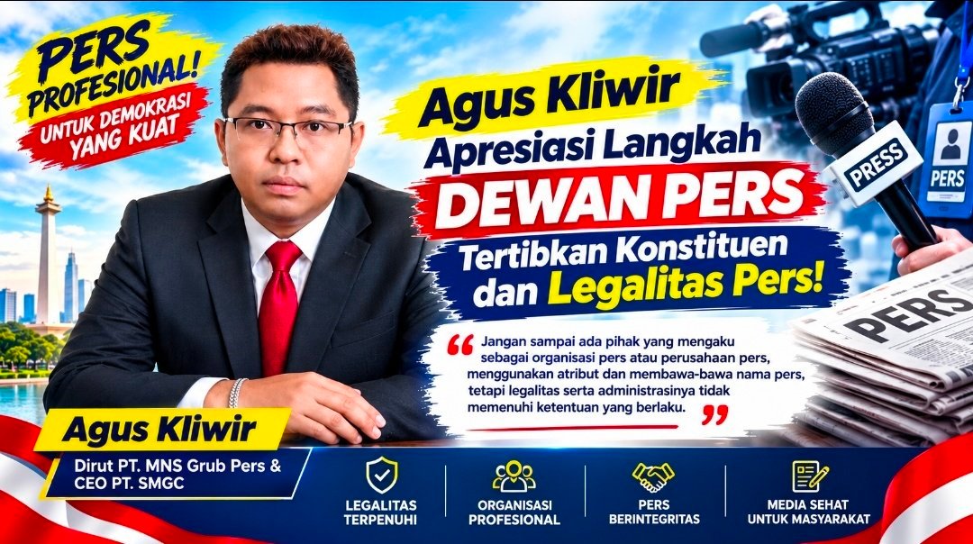 Legalitas Perusahaan dan Profesionalisme Jadi Kunci, Agus Kliwir Dorong Dewan Pers Pembenahan Konstituen
