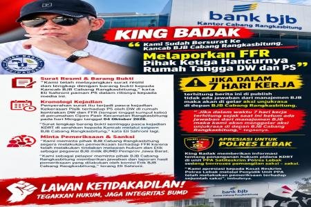 King Badak Resmi Laporkan FFR ke BJB Rangkasbitung, Minta Pemeriksaan Etik